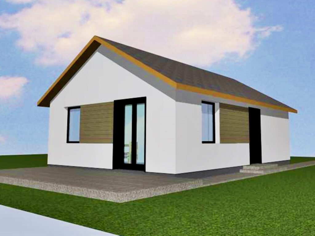 Egészséges, kenderből épített fenntartható mintaház családok, párok számára