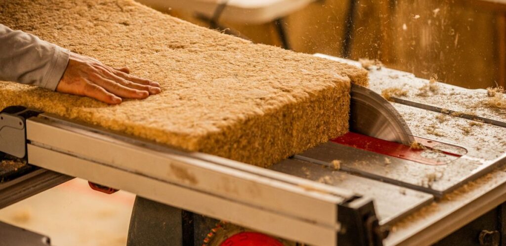 Rugalmas, szálas szerkezetű kenderszigetelő paplan tetőtér és falak hőszigeteléséhez